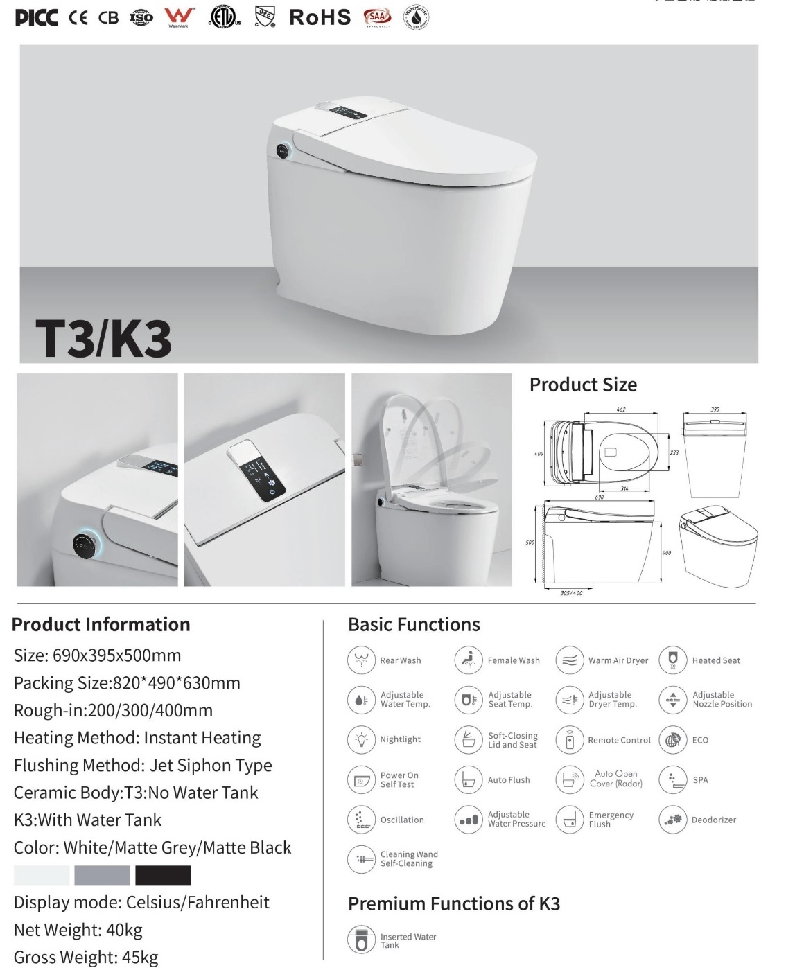 Pietra Bianca Smart Toilet - Image 16